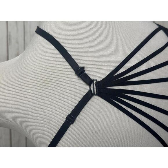 PINK Victoria's Secret lace strappy racerback push-up pigeonnant bra Size 32D - Picture 7 of 10